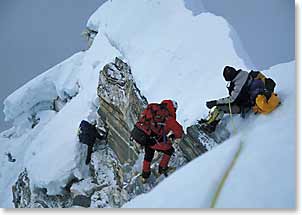 Climbers on Ama Dablam