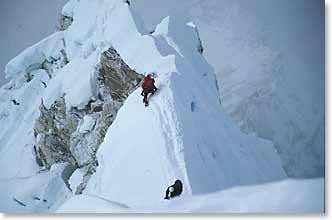 Climbers on Ama Dablam