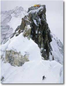 BAI climber approaching camp 2 Ama Dablam