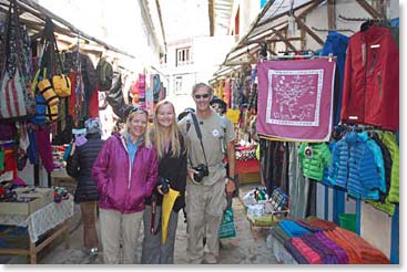 Shopping in Namche on our rest day