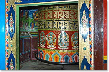 Prayer wheels in Kathmandu