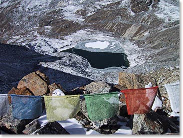 Looking down from Renjo Pass 