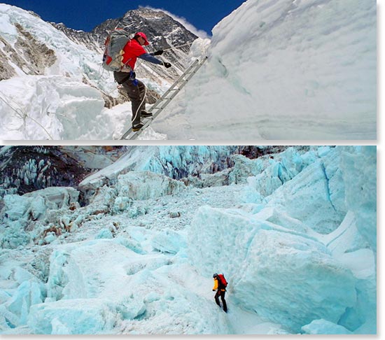 In the Khumbu Icefall