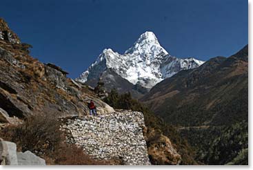 Ama Dablam from the trails