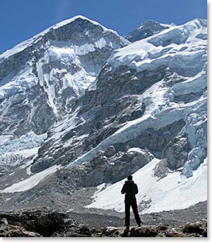 Taking a moment to bask in the beauty of Everest Base Camp