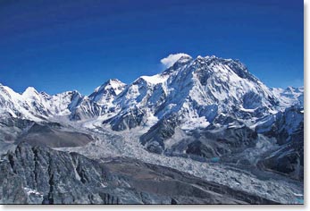 View of Everest from Lobuche Peak