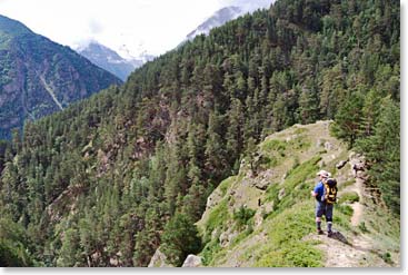 Reflecting on the beauty of the Caucasus during an acclimatization hike