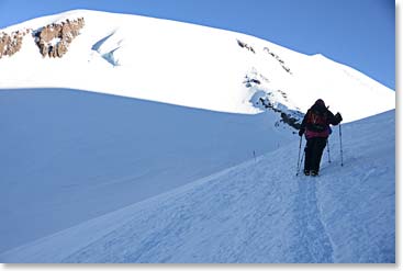 Moving up on Mount Elbrus