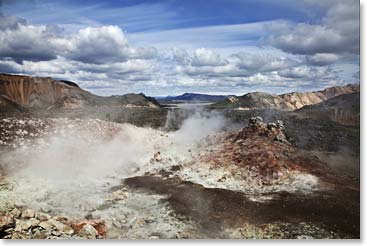 Steam rising from the earth is beautiful and adds an aura of mystery