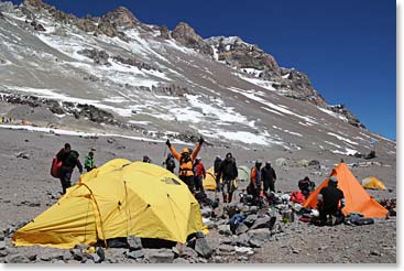 Berg Adventures Team at Nido de Condor Camp