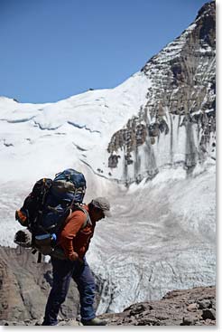 Gear support on the climb