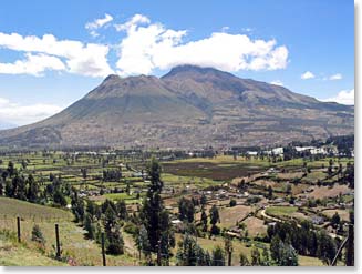 The Imbabura volcano in Ecuador's highlands