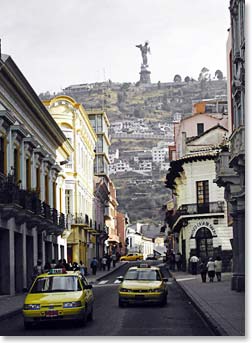 The statue of the Virgen de Quito