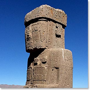 We visit Tiwanaku, a pre-Columbian archaeological site on the way to Lake Titicaca.