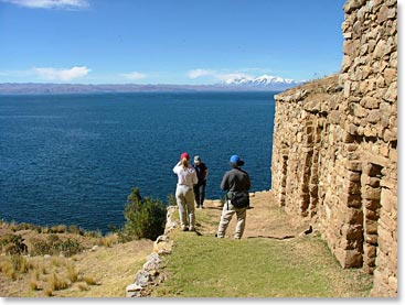 Inca ruins on Sun Island hike