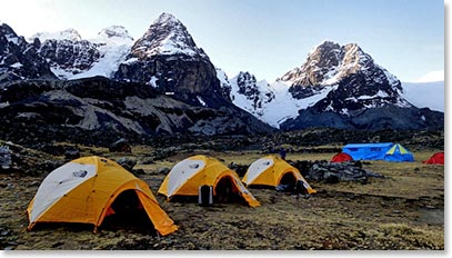 Our beautiful Condoriri Base Camp is a perfect home.