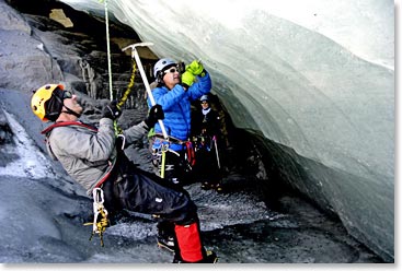 Training on the glacier