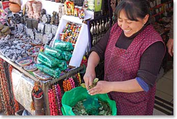 Visiting a market in La Paz