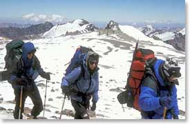 Example of packs used on Aconcagua