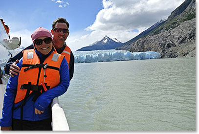 The W trek ends with a boat ride across Grey Lake