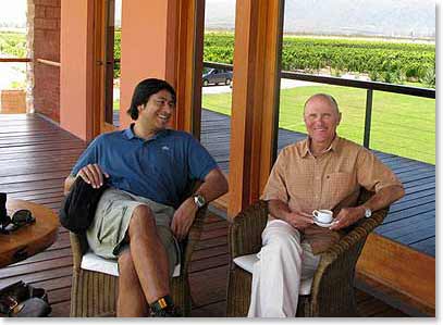 Alex and Wally, who had not seen one another since Elbrus last summer, caught up over lunch at one of the vineyards in Mendoza region