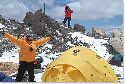 Our trek to high camp