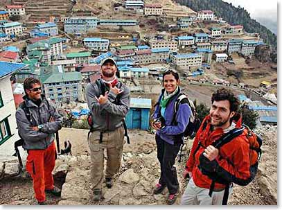 Overlooking Namche Bazaar