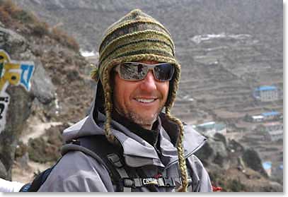 Todd overlooking Namche