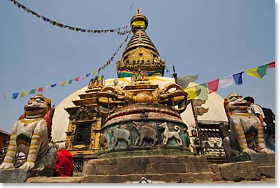 Swayambhunath Buddhist temple, commonly known as the “Monkey Temple”