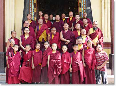 Meeting some monks on a monastery in Kathmandu