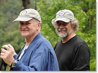 Doc and Dennis doing well on the hike to Namche.