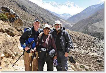 Deke, Min and Dennis on the trail