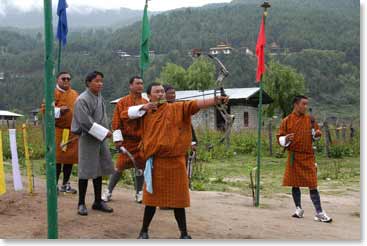 Bhutan people love archery