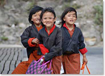Adorable Bhutan girls