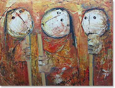 We visited the gallery of one of our favourite Bolivian artists