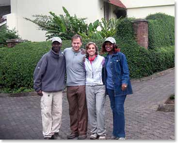 Nicholas, John, Ellyn and Angel in Arusha