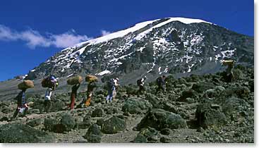 View of Mt Kilimanjaro from Machema Route