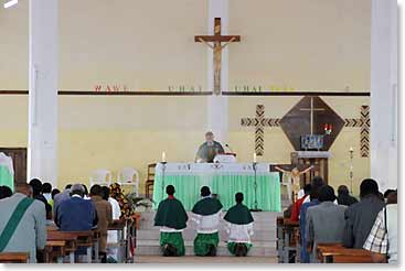 Attending a Sunday Mass at a Catholic Church Arusha