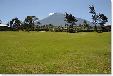 Mt Meru, at 15,500 ft, was in the clear sky above us as we trekked across the rural African landscape