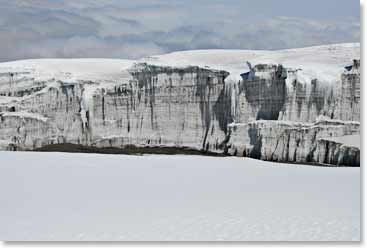 Large glacier that can be viewed from Crater Camp