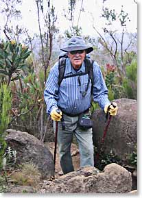 Larry walks through the Moorlands