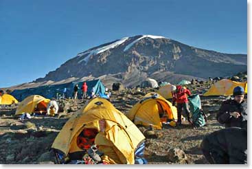 Incredible views of the summit from Karanga camp