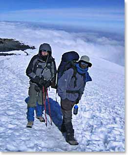Larry on route to the summit
