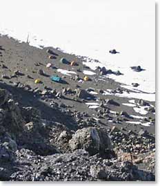 Our camp in the crater