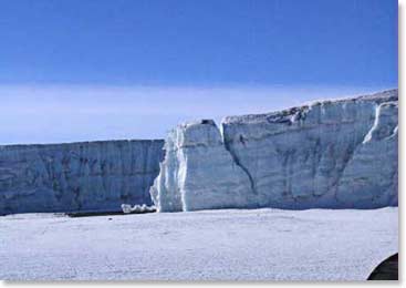 Kibo glaciers; big and blue!