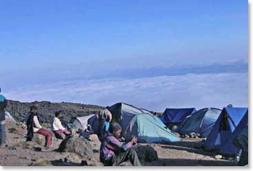 One of our many camps on Kili