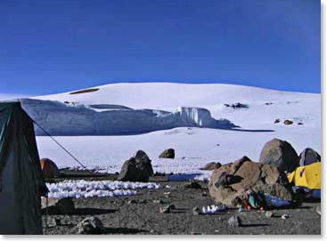 Our camp in the crater