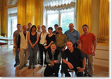 Group shot before spending the day walking the fascinating streets of St. Petersburg