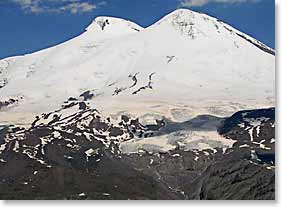 Majestic views of Elbrus all day