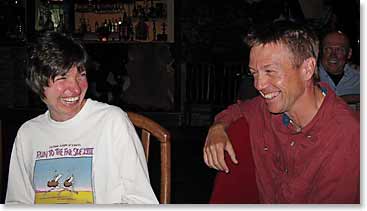 Richard and Joan at the farewell dinner